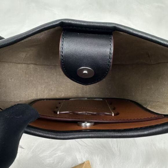 Coach Ergo Bag Wavy Stripe Upcrafted Coachtopia Leather In Brown Black CQ004 - Picture 7 of 8